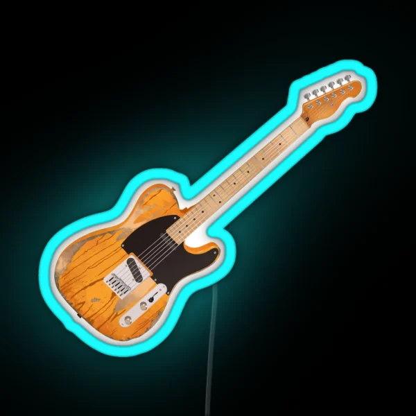 Bruce Springsteen Guitar RGB Neon Sign