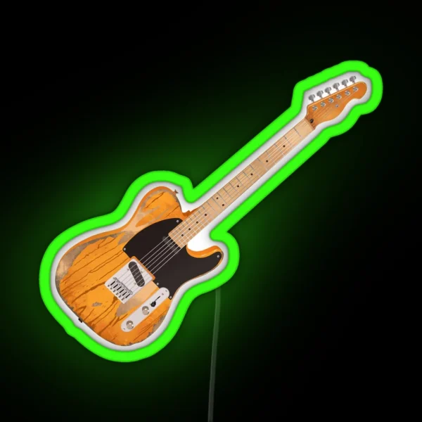 Bruce Springsteen Guitar RGB Neon Sign