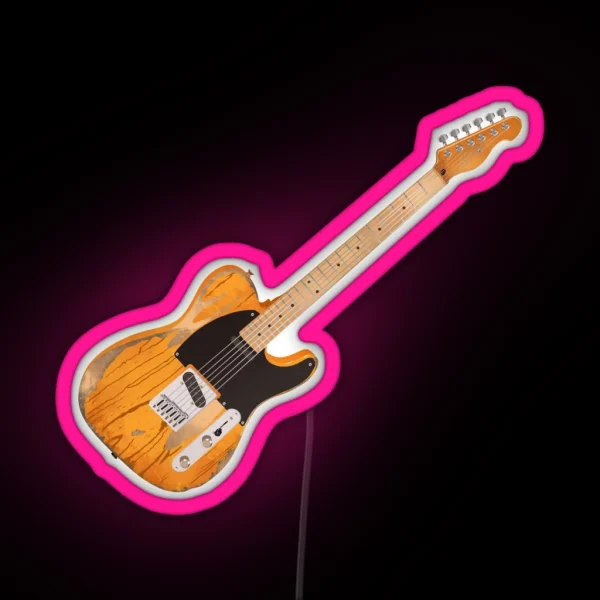 Bruce Springsteen Guitar RGB Neon Sign