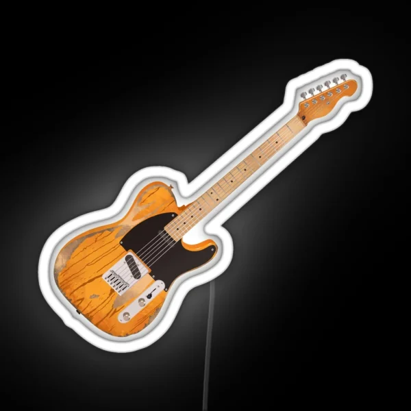 Bruce Springsteen Guitar RGB Neon Sign