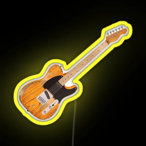 Bruce Springsteen Guitar RGB Neon Sign