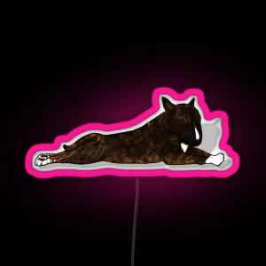 Bruce The Brindle Bull Terrier RGB Neon Sign