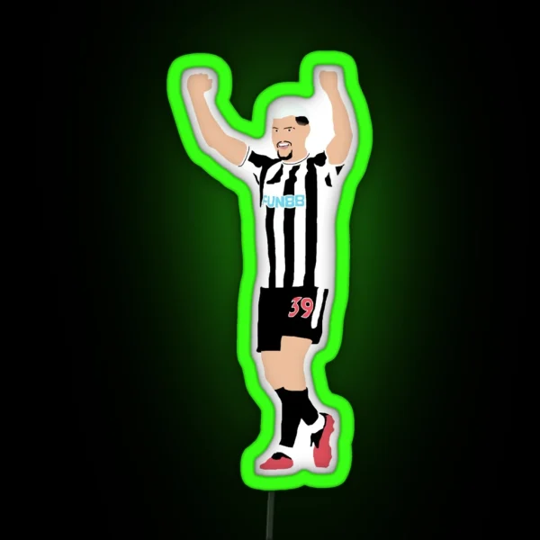 Bruno Guimaraes NUFC RGB Neon Sign