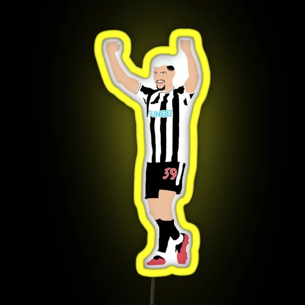 Bruno Guimaraes NUFC RGB Neon Sign