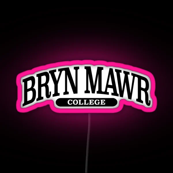 Bryn Mawr Serif Font Curved RGB Neon Sign