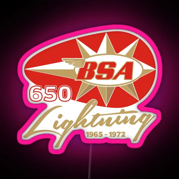BSA Lightning 650 Motorcycle RGB Neon Sign