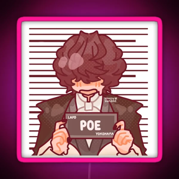 BSD Edgar Allan Poe Barbie Meme RGB Neon Sign