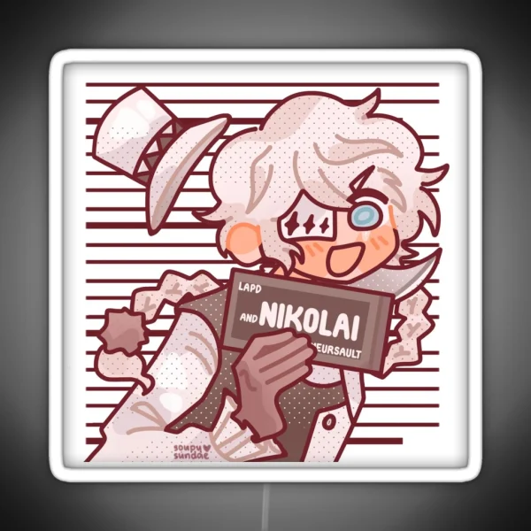 BSD Nikolai Gogol Barbie Meme RGB Neon Sign