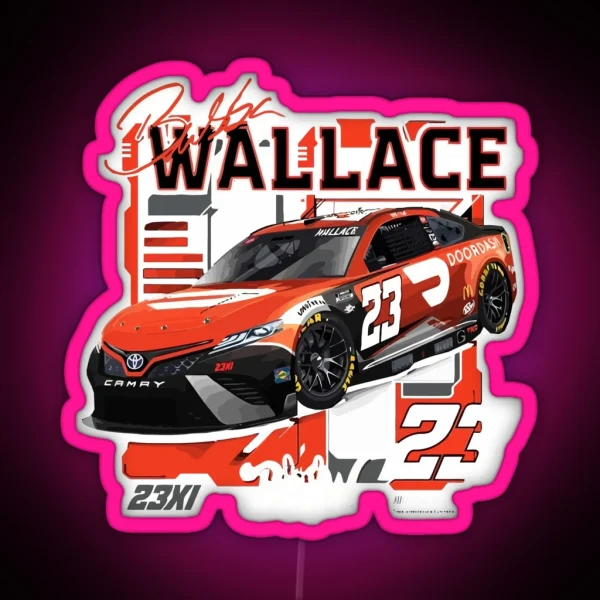 Bubba Wallace 23 Nascar Racing Car RGB Neon Sign