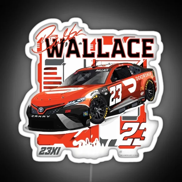 Bubba Wallace 23 Nascar Racing Car RGB Neon Sign