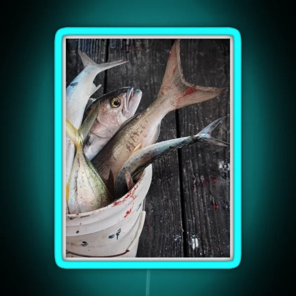 Bucket Of Fish RGB Neon Sign