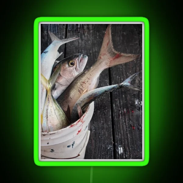 Bucket Of Fish RGB Neon Sign