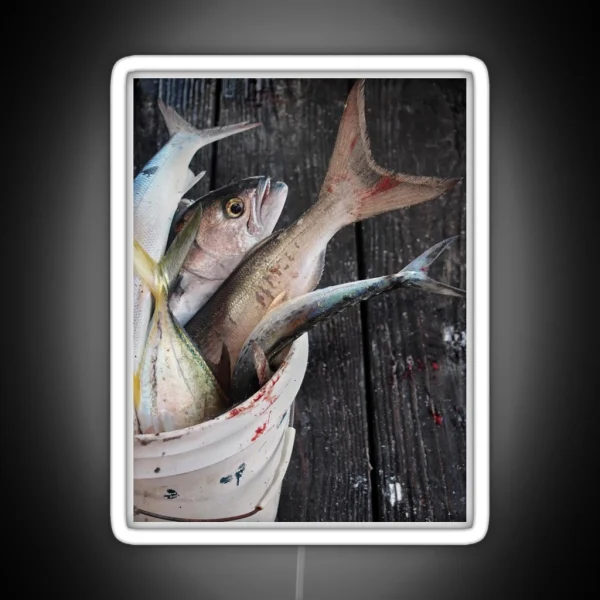 Bucket Of Fish RGB Neon Sign