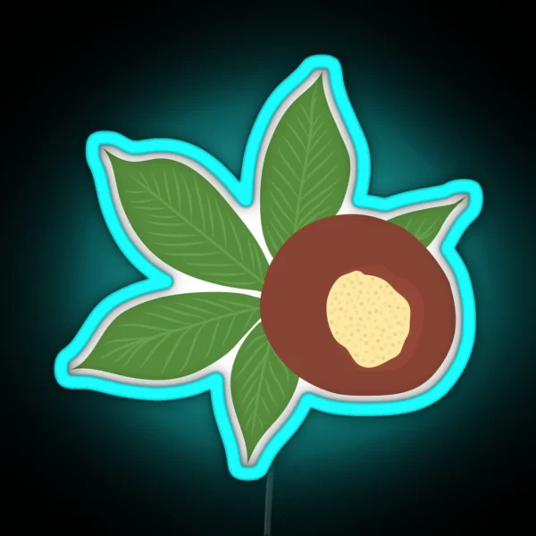 Buckeye With Leaf RGB Neon Sign