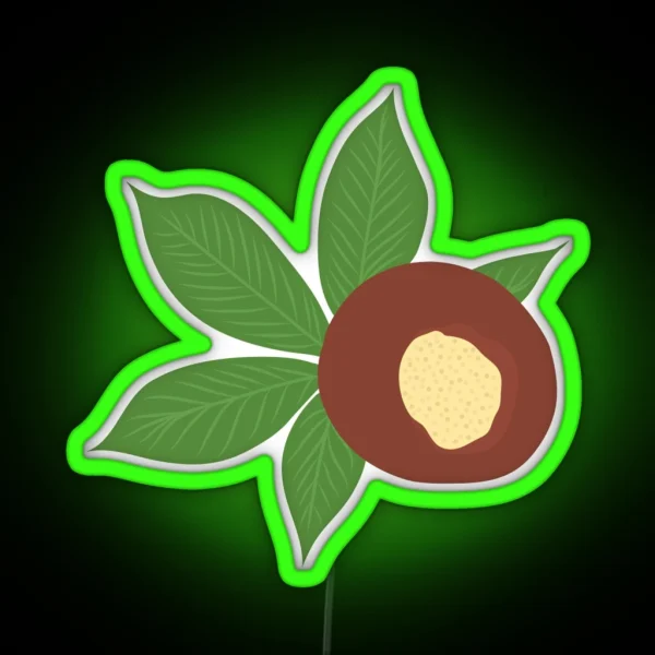 Buckeye With Leaf RGB Neon Sign