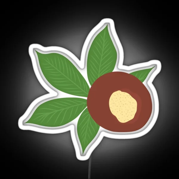 Buckeye With Leaf RGB Neon Sign