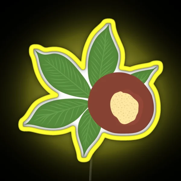 Buckeye With Leaf RGB Neon Sign