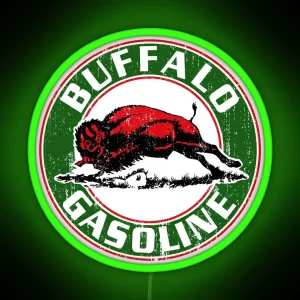 Buffalo Gasoline RGB Neon Sign