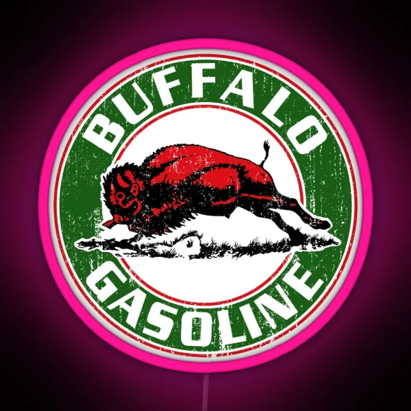 Buffalo Gasoline RGB Neon Sign