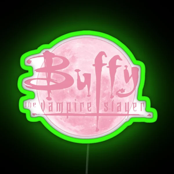 Buffy Pink Moon RGB Neon Sign