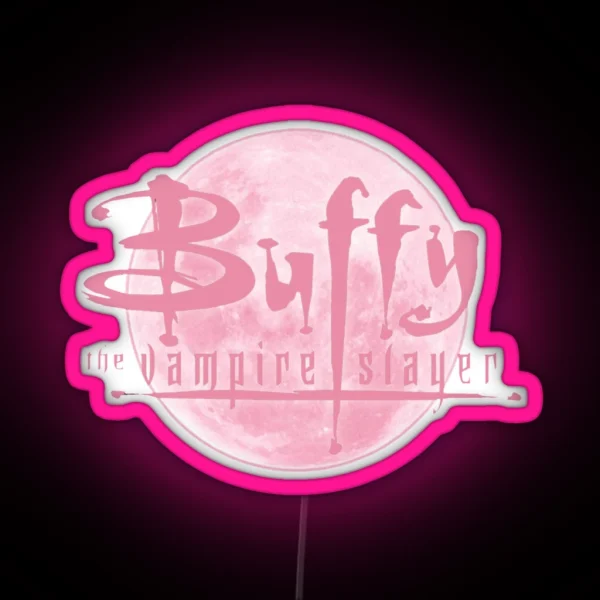 Buffy Pink Moon RGB Neon Sign
