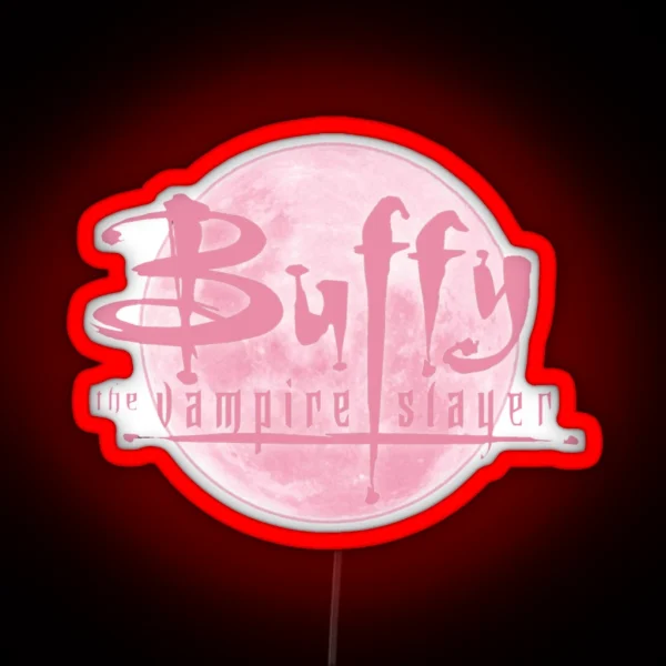 Buffy Pink Moon RGB Neon Sign