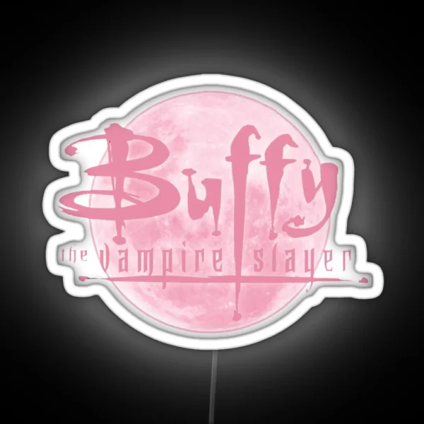 Buffy Pink Moon RGB Neon Sign