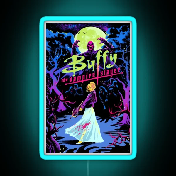 Buffy The Vampire Slayer Art RGB Neon Sign