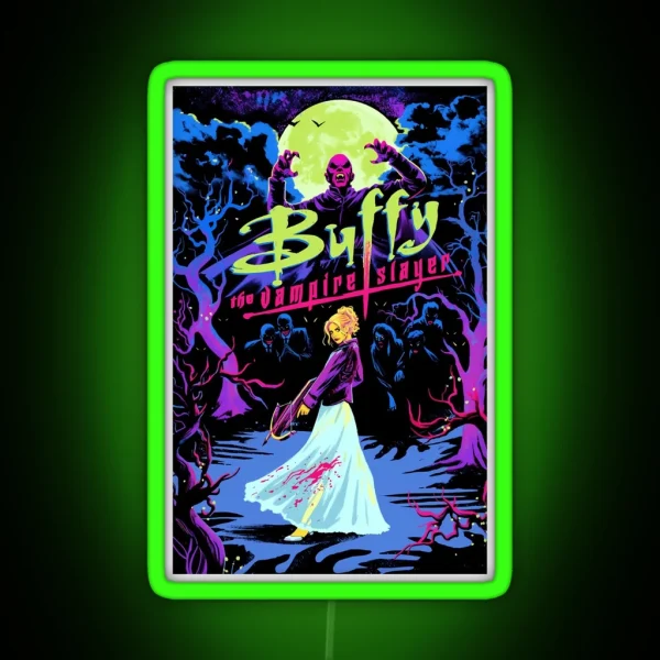 Buffy The Vampire Slayer Art RGB Neon Sign