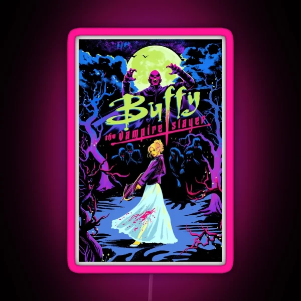 Buffy The Vampire Slayer Art RGB Neon Sign