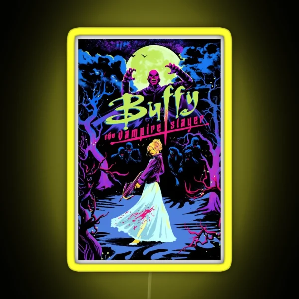 Buffy The Vampire Slayer Art RGB Neon Sign