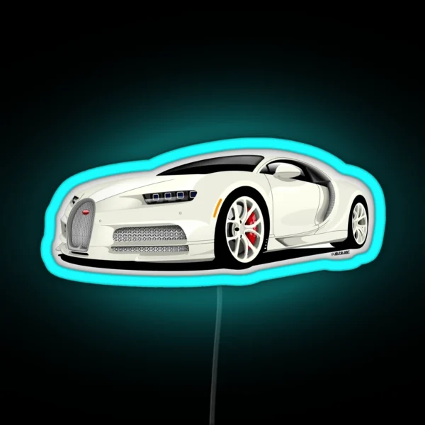 Bugatti Chiron HERMES Edition RGB Neon Sign