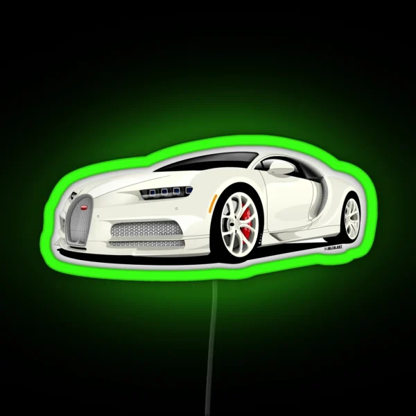 Bugatti Chiron HERMES Edition RGB Neon Sign