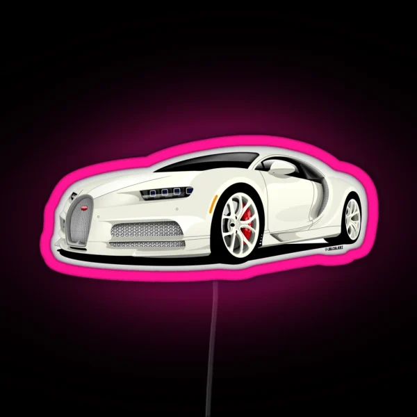Bugatti Chiron HERMES Edition RGB Neon Sign