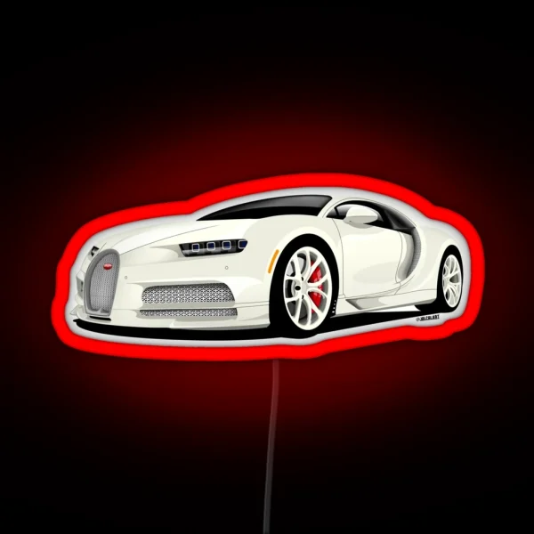 Bugatti Chiron HERMES Edition RGB Neon Sign