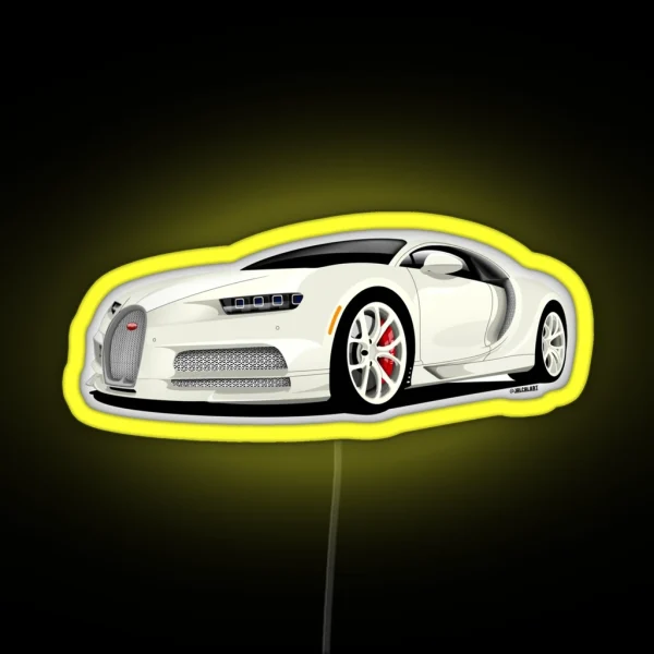 Bugatti Chiron HERMES Edition RGB Neon Sign