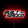 Built For Speed Glitched Cool Motorcycle Helmet Led RGB Neon Sign - Image 2