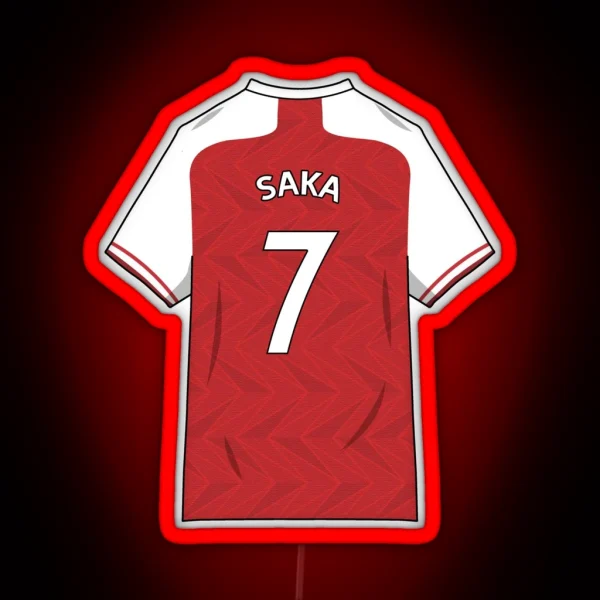 Bukayo Saka 2021 Jersey RGB Neon Sign