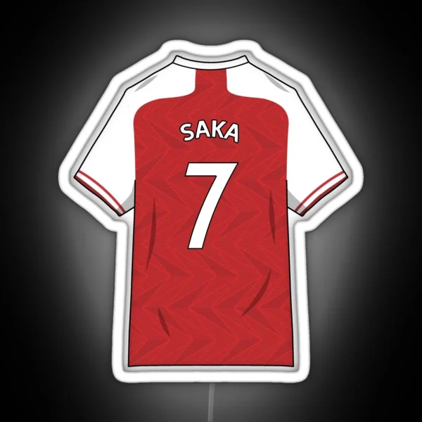 Bukayo Saka 2021 Jersey RGB Neon Sign