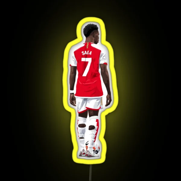 Bukayo Saka Arsenal RGB Neon Sign