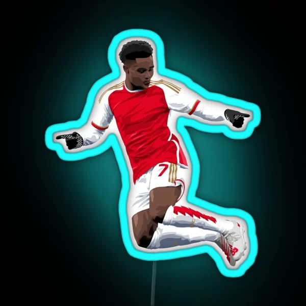 Bukayo Saka Arsenal RGB Neon Sign