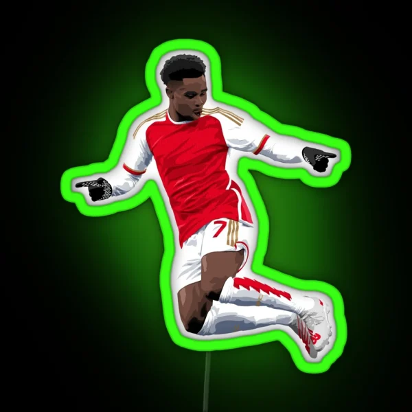 Bukayo Saka Arsenal RGB Neon Sign