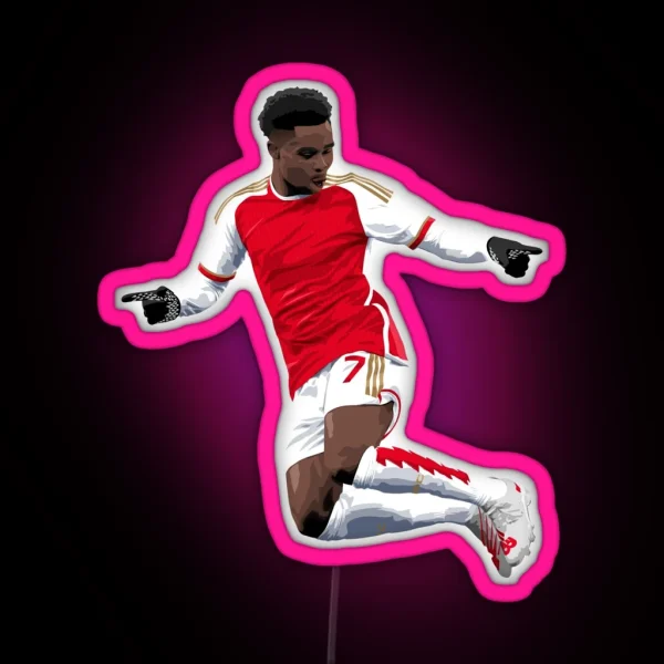 Bukayo Saka Arsenal RGB Neon Sign