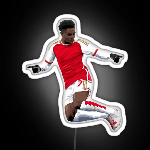 Bukayo Saka Arsenal RGB Neon Sign