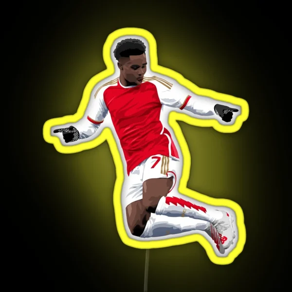 Bukayo Saka Arsenal RGB Neon Sign