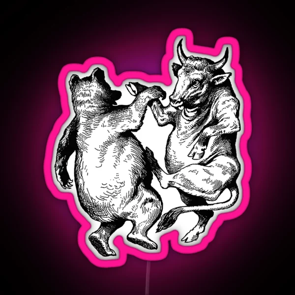 Bull And Bear RGB Neon Sign