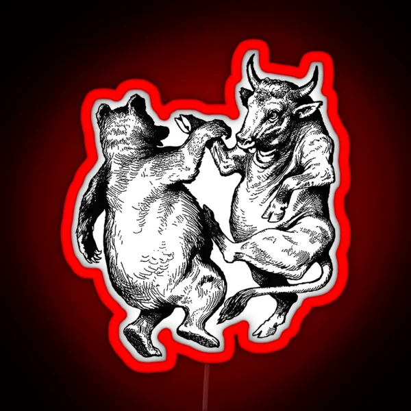 Bull And Bear RGB Neon Sign