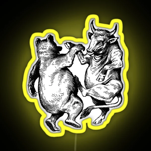 Bull And Bear RGB Neon Sign