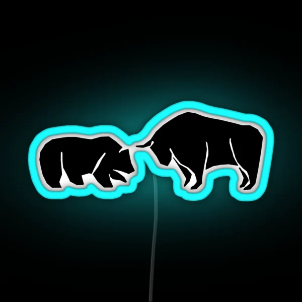 Bull And Bear RGB Neon Sign