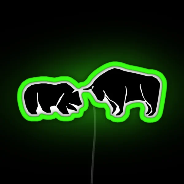 Bull And Bear RGB Neon Sign